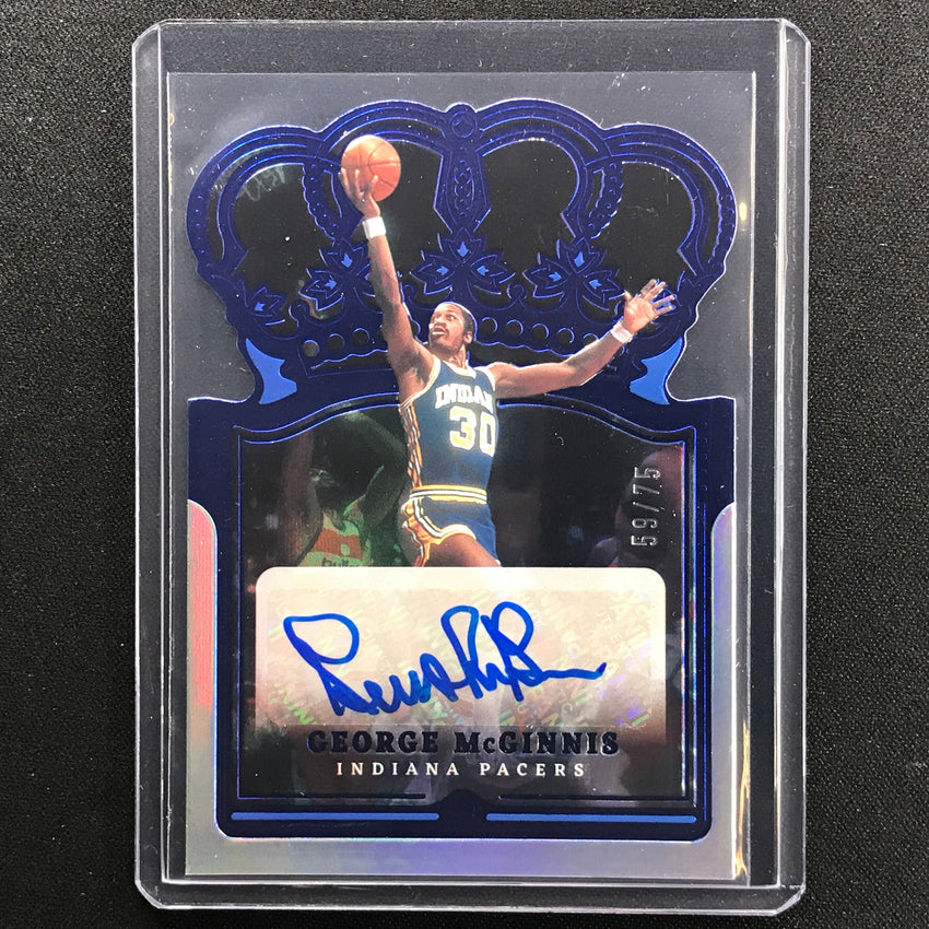 2021-22 Crown Royale George Mcginnis Crown Auto Die-cut Blue 59/75