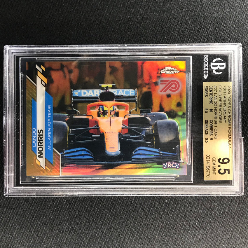 2020 Topps Chrome Lando Norris F1 Rookie 70th Anniversary Gold No 27 BGS 9.5 770