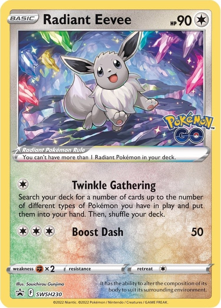 Radiant Eevee - Swsh230 - Pokemon Go Collection Promo