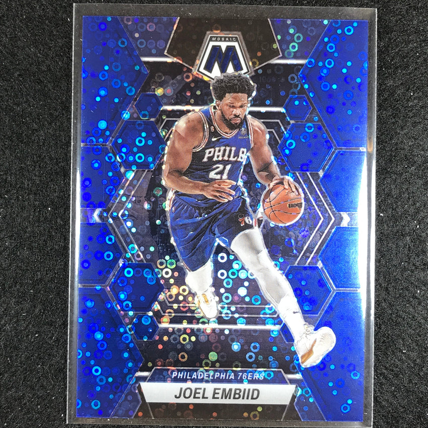 2022-23 Mosaic Joel Embiid Fast Break Blue Disco 3/85 No 141