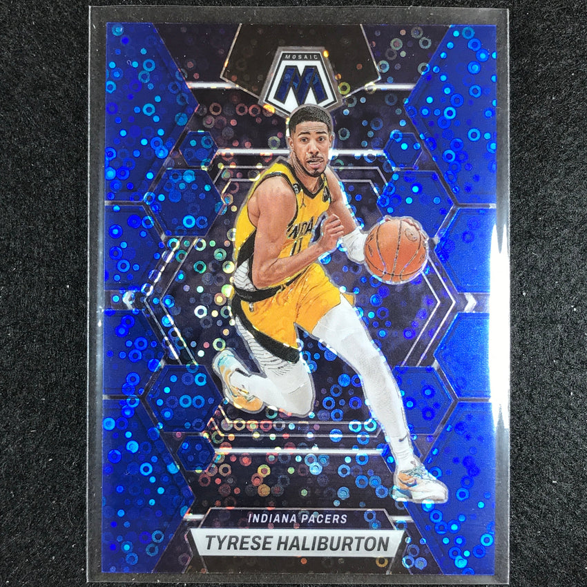 2022-23 Mosaic Tyrese Haliburton Fast Break Blue Disco 77/85 No 162