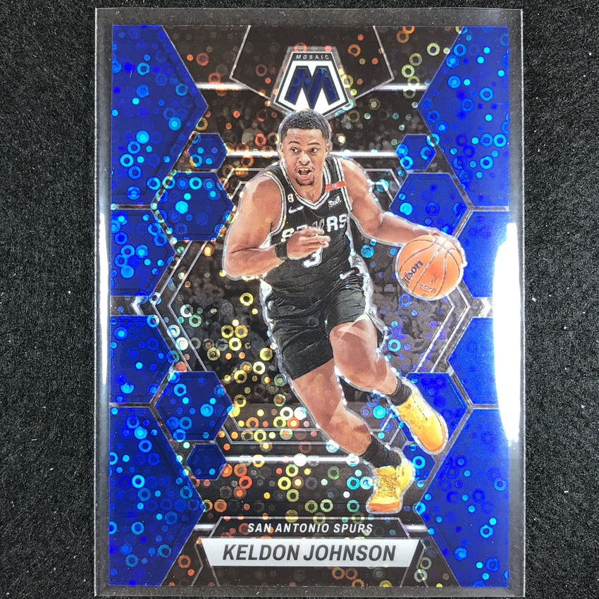 2022-23 Mosaic KELDON JOHNSON Fast Break Blue Disco 7/85 #179