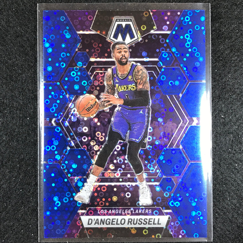 2022-23 Mosaic Dangelo Russell Fast Break Blue Disco 33/85 No 190