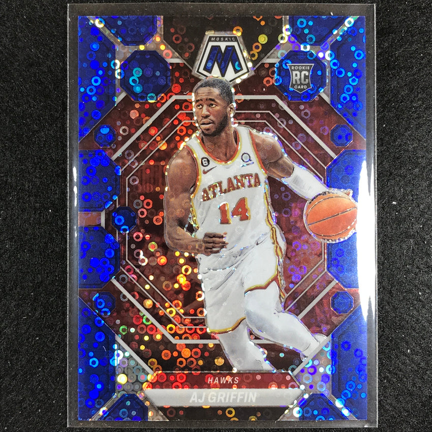 2022-23 Mosaic AJ GRIFFIN Rookie Fast Break Blue Disco 3/85 #201