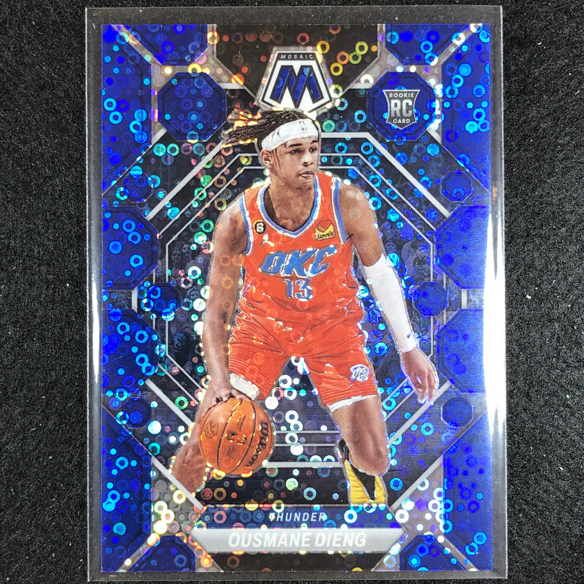 2022-23 Mosaic Ousmane Dieng Rookie Fast Break Blue Disco 7/85 No 206