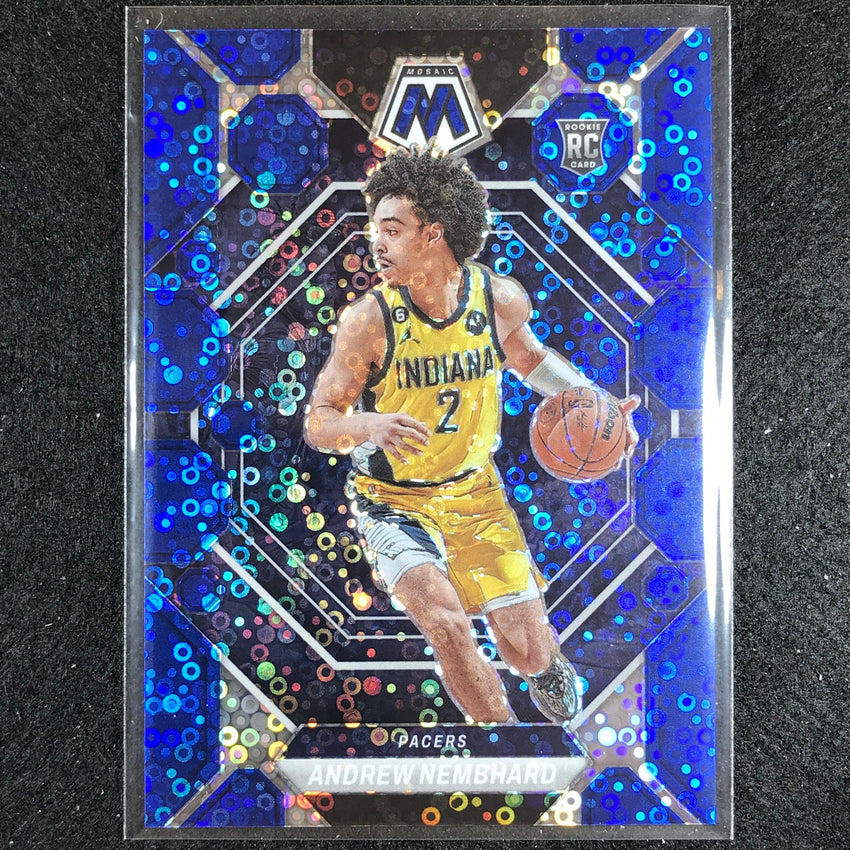 2022-23 Mosaic Andrew Nembhard Rookie Fast Break Blue Disco 63/85 No 228