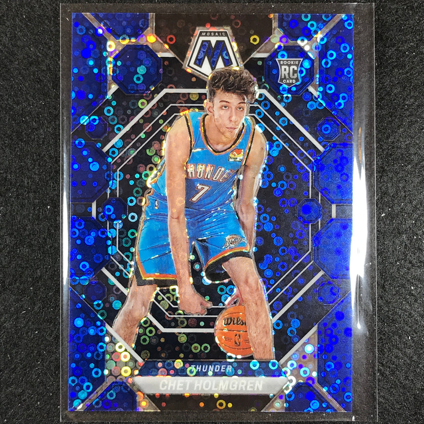 2022-23 Mosaic Chet Holmgren Rookie Fast Break Blue Disco 27/85 No 236