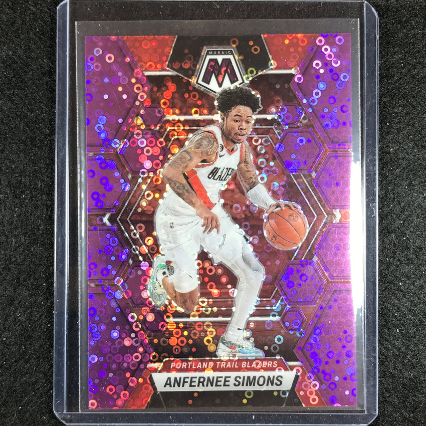 2022-23 Mosaic ANFERNEE SIMONS Fast Break Purple Disco 46/50 #11