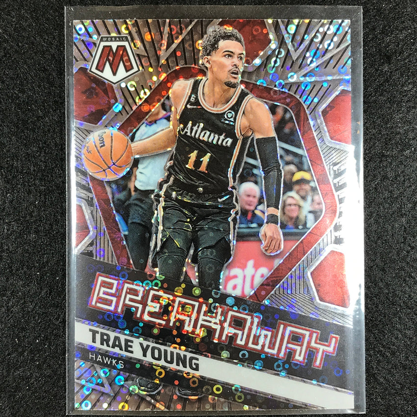 2022-23 Mosaic Trae Young Breakaway Fast Break Silver Disco No 4