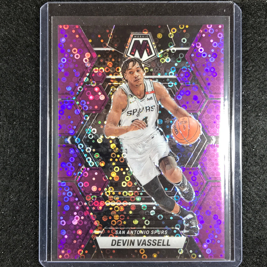 2022-23 Mosaic DEVIN VASSELL Fast Break Purple Disco 13/50 #70