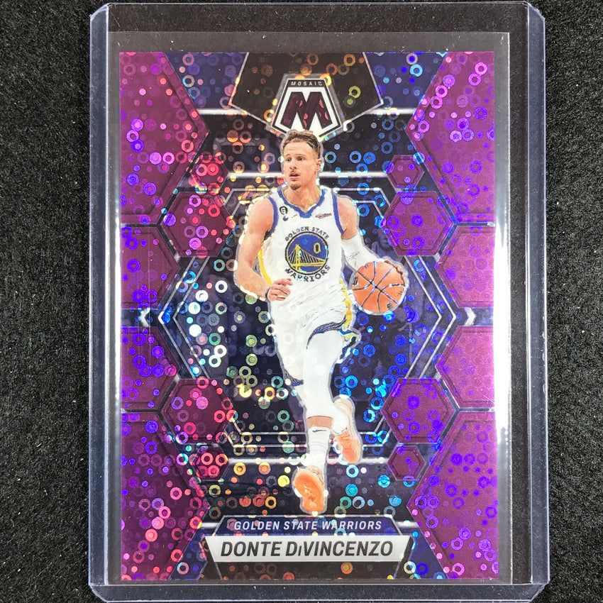 2022-23 Mosaic Donte Divincenzo Fast Break Purple Disco 14/50 No 111