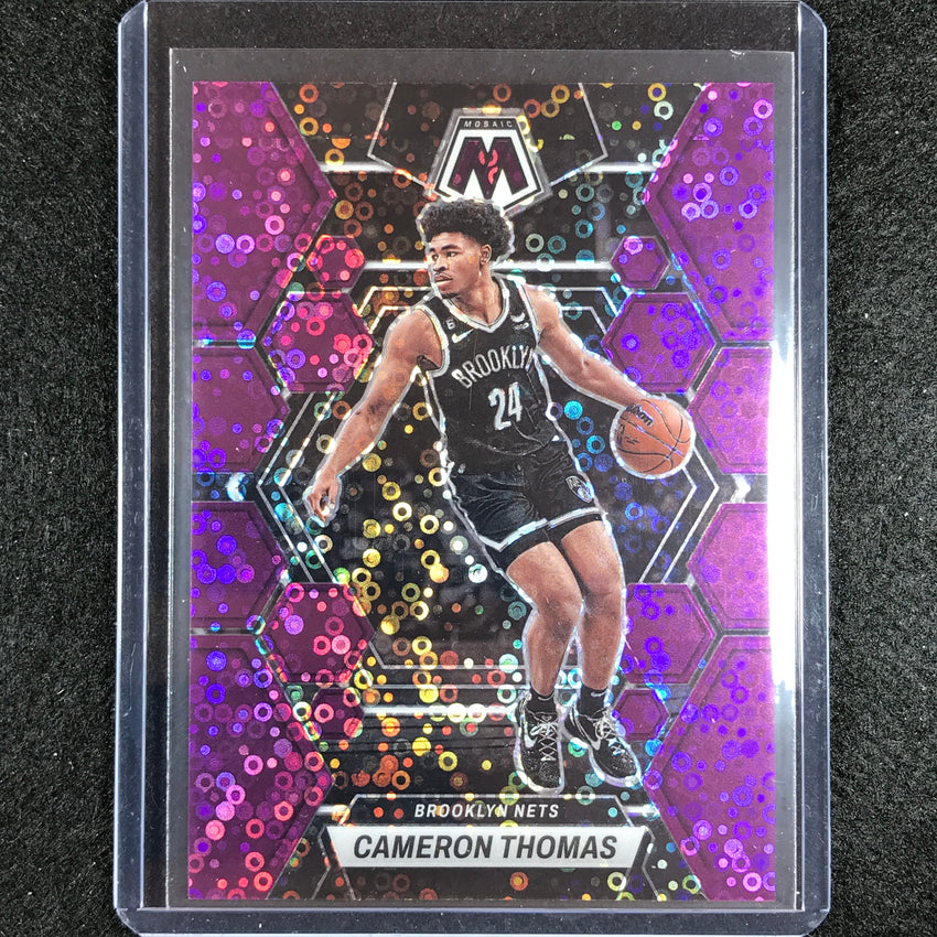 2022-23 Mosaic CAMERON THOMAS Fast Break Purple Disco 5/50 #159