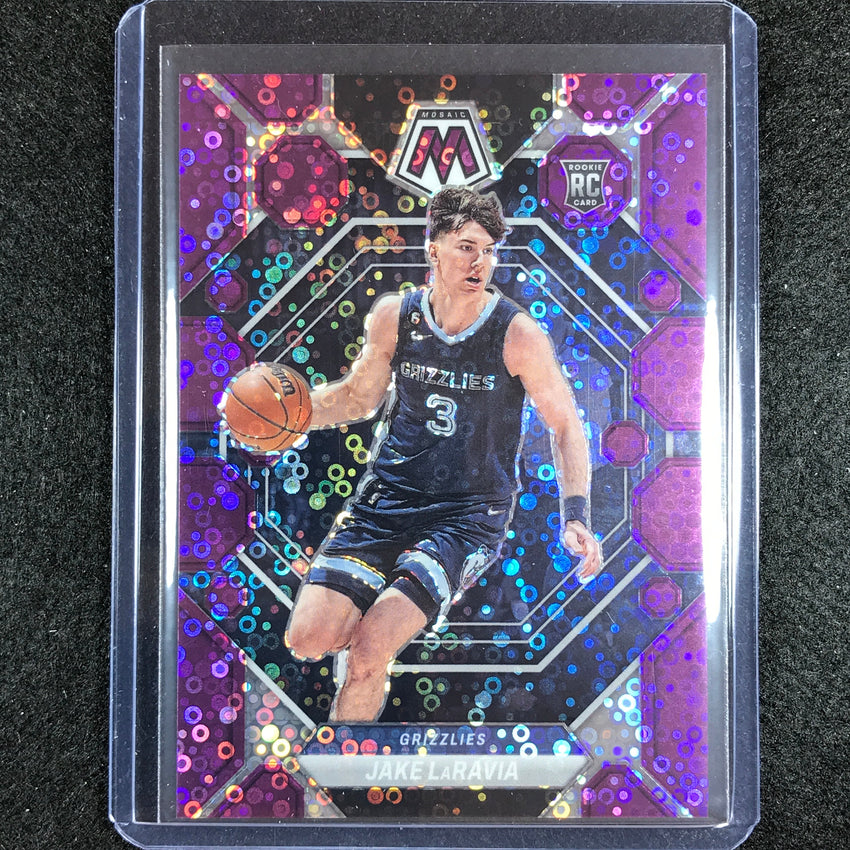 2022-23 Mosaic JAKE LARAVIA Rookie Fast Break Purple Disco 6/50 #204