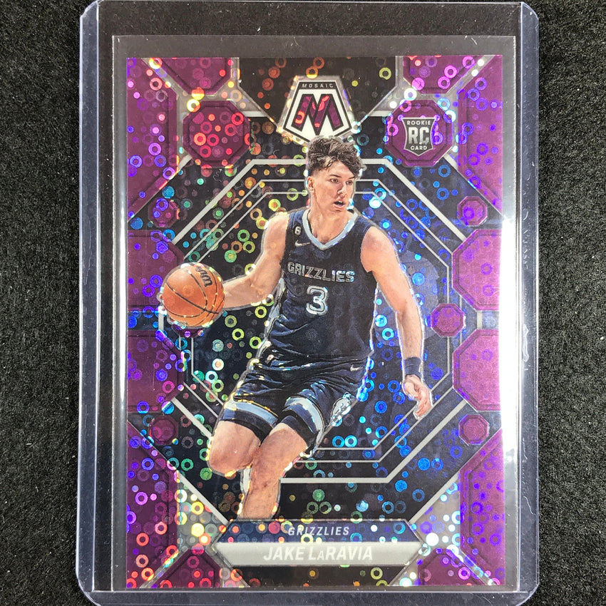 2022-23 Mosaic JAKE LARAVIA Rookie Fast Break Purple Disco 38/50 #204