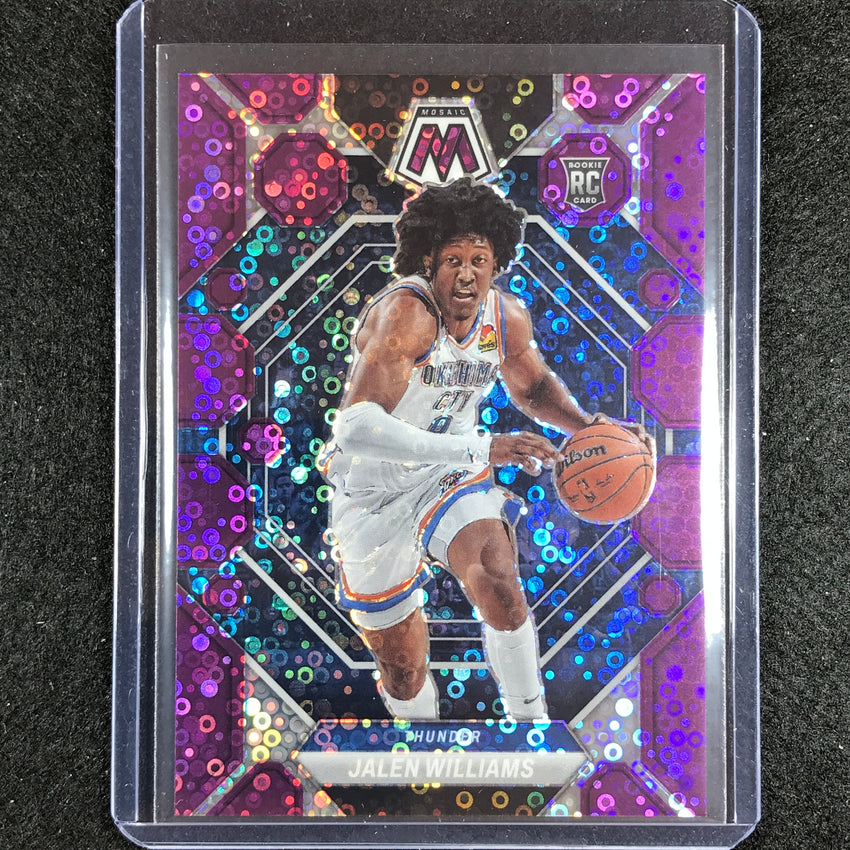 2022-23 Mosaic Jalen Williams Rookie Fast Break Purple Disco 30/50 No 217
