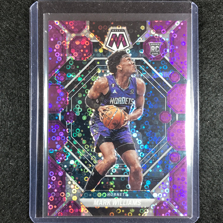 2022-23 Mosaic Mark Williams Rookie Fast Break Purple Disco 24/50 No 230