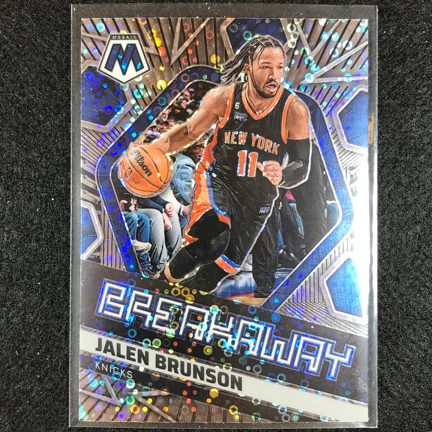 2022-23 Mosaic Jalen Brunson Breakaway Fast Break Silver Disco No 14