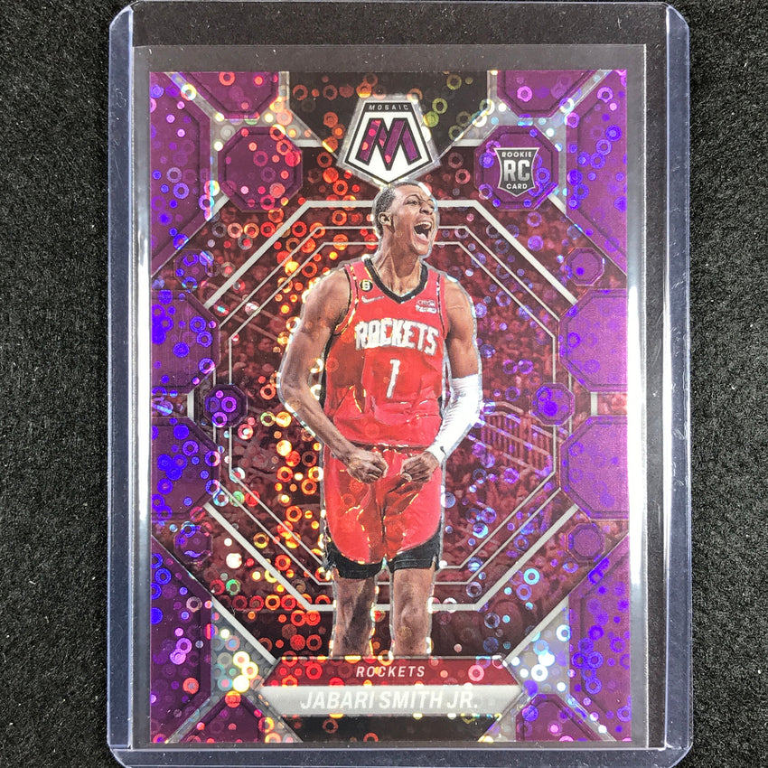 2022-23 Mosaic Jabari Smith Jr. Rookie Fast Break Purple Disco 19/50 No 239