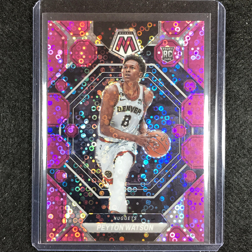 2022-23 Mosaic Peyton Watson Rookie Fast Break Pink Disco 3/20