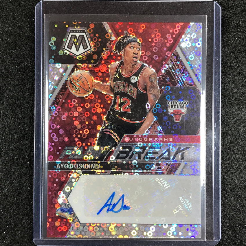 2022-23 Mosaic Ayo Dosunmu Fast Break Auto Silver Disco No Ayo