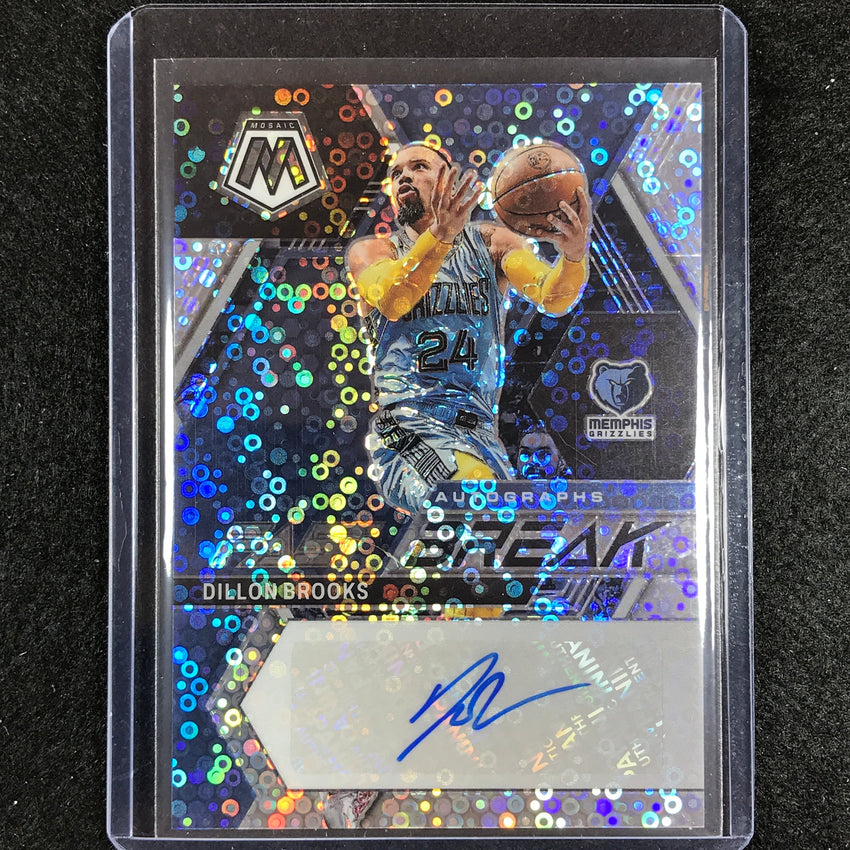 2022-23 Mosaic Dillon Brooks Fast Break Auto Silver Disco No Bro
