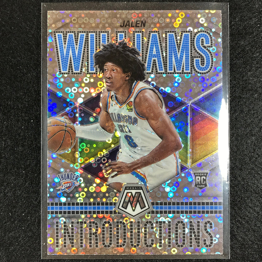 2022-23 Mosaic Jalen Williams Introductions Rookie Fast Break Silver Disco No 4