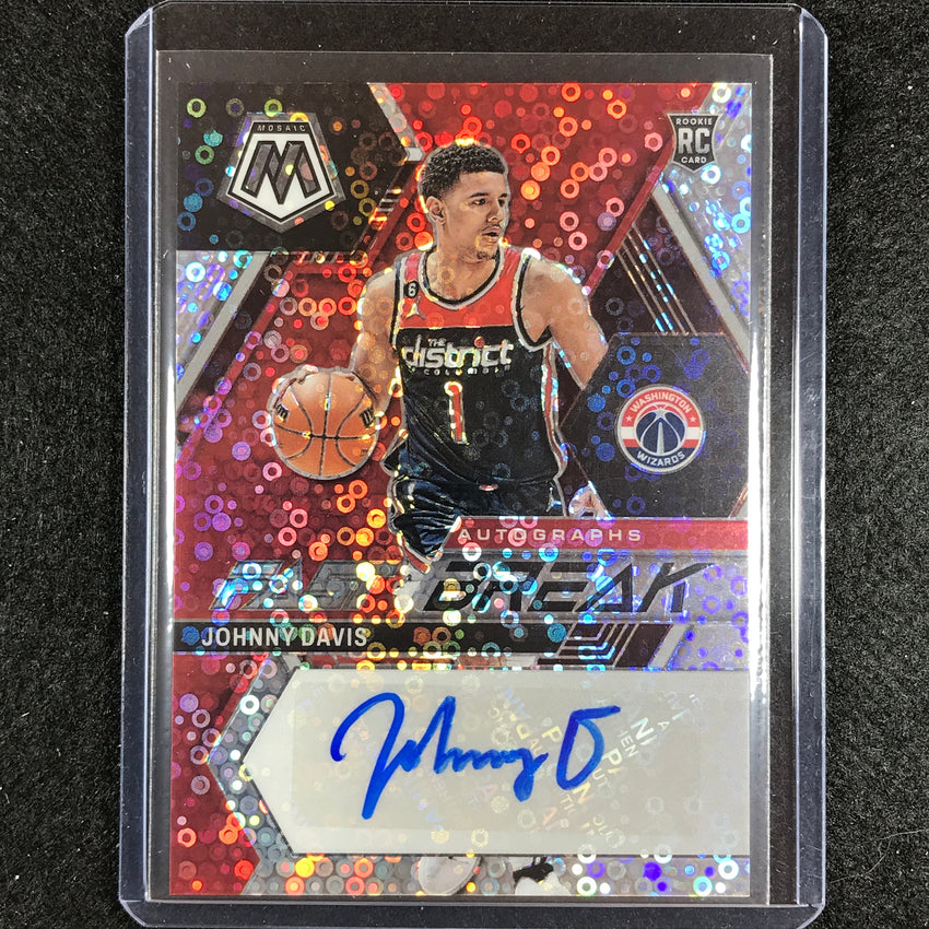 2022-23 Mosaic JOHNNY DAVIS Fast Break Rookie Auto Silver Disco #DAV