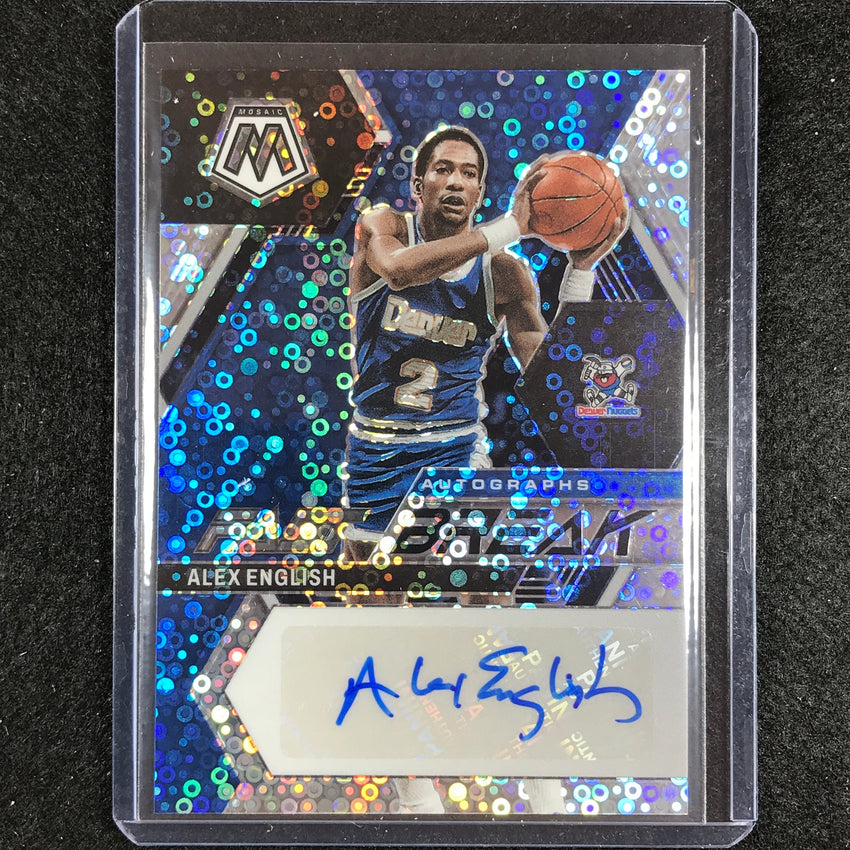 2022-23 Mosaic Alex English Fast Break Auto Silver Disco No Eng