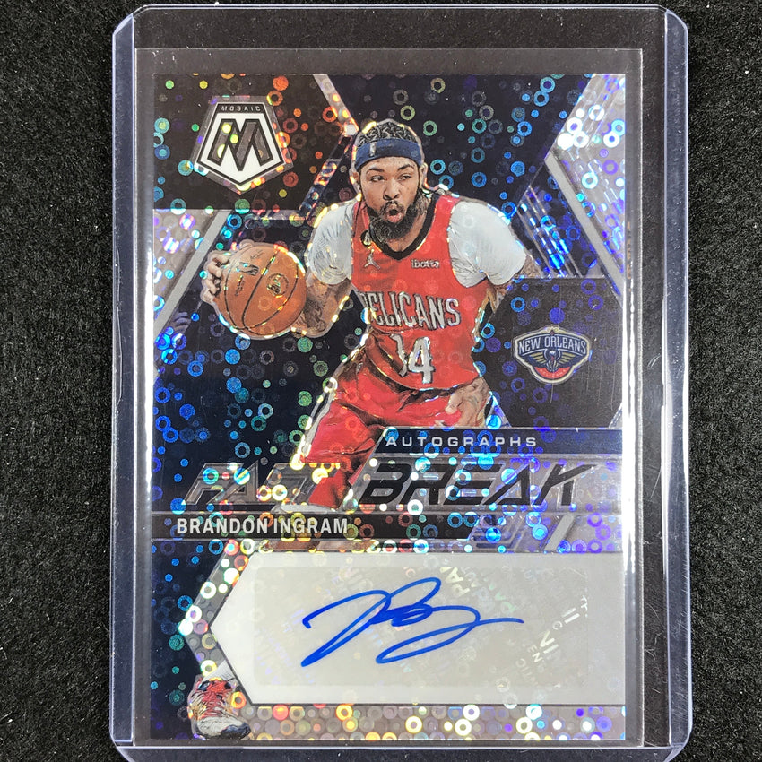 2022-23 Mosaic Brandon Ingram Fast Break Auto Silver Disco No Ing
