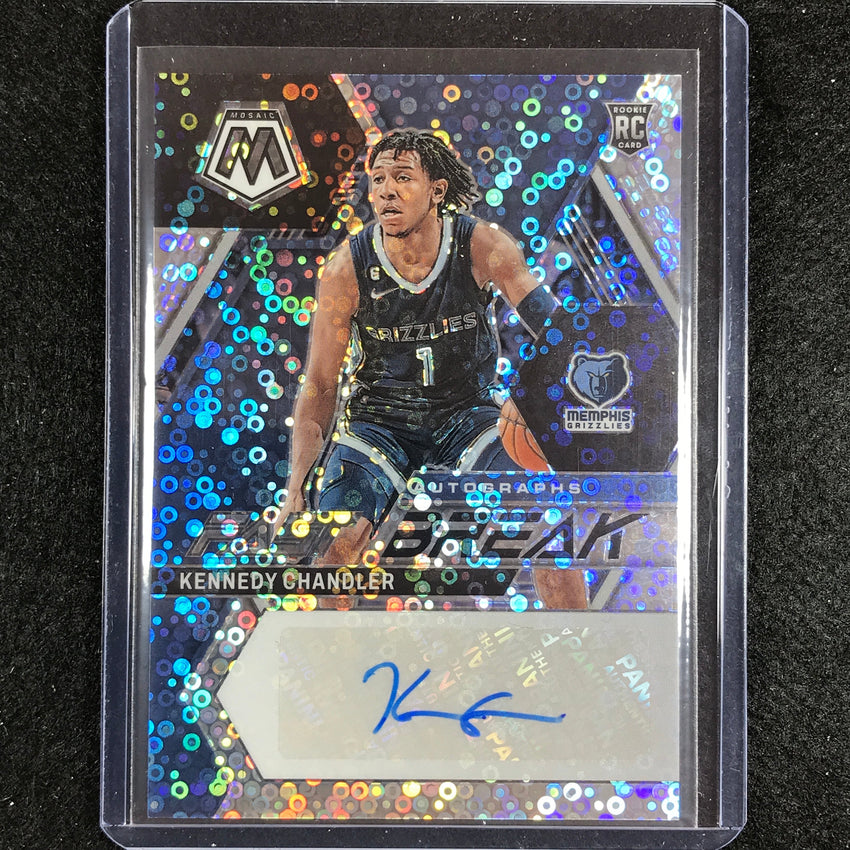 2022-23 Mosaic KENNEDY CHANDLER Fast Break Rookie Auto Silver Disco #KCR