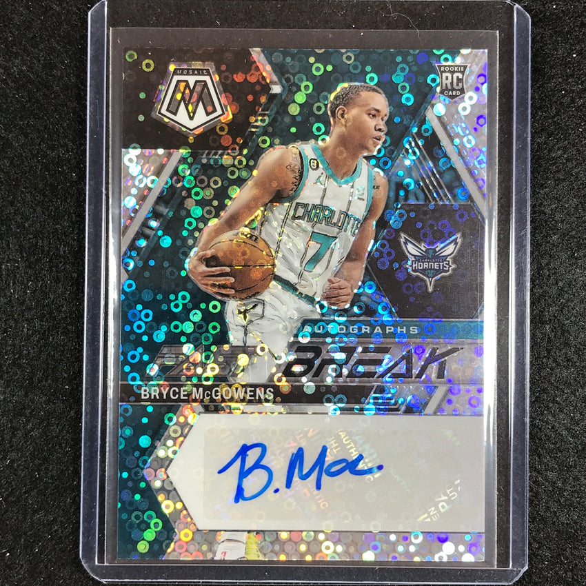 2022-23 Mosaic BRYCE MCGOWENS Fast Break Rookie Auto Silver Disco #MCG