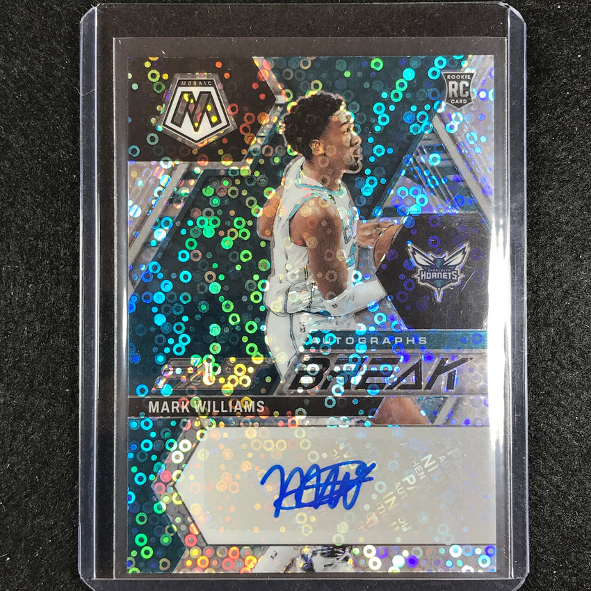 2022-23 Mosaic MARK WILLIAMS Fast Break Rookie Auto Silver Disco #MWI