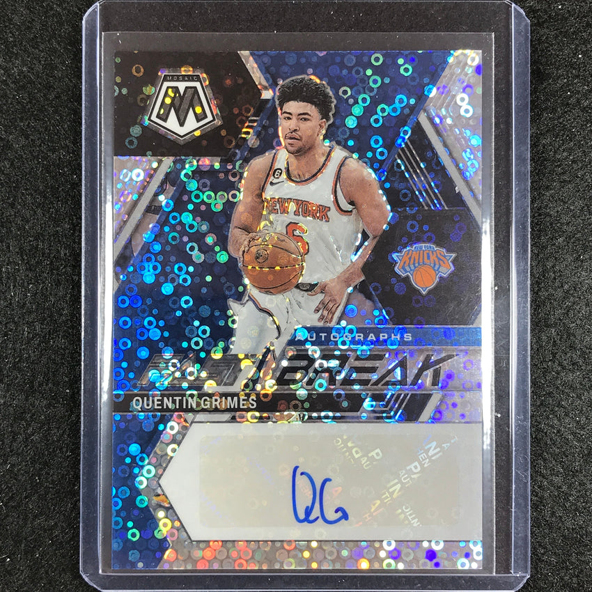 2022-23 Mosaic QUENTIN GRIMES Fast Break Auto Silver Disco #QUE
