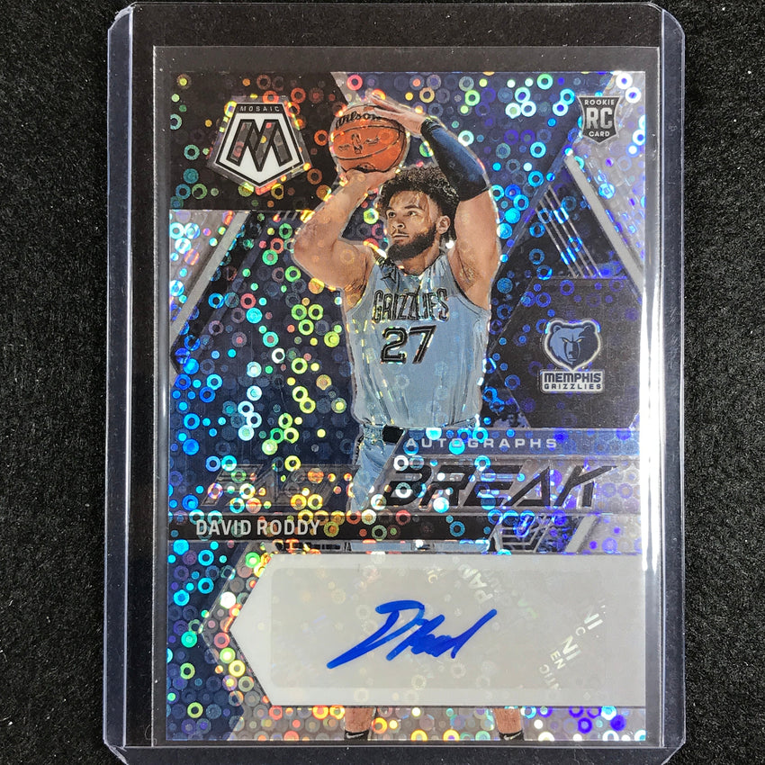 2022-23 Mosaic David Roddy Fast Break Rookie Auto Silver Disco No Rod