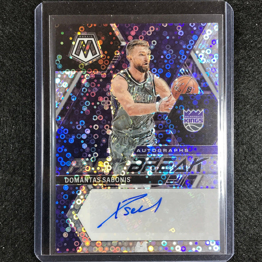 2022-23 Mosaic Domantas Sabonis Fast Break Auto Silver Disco No Sab