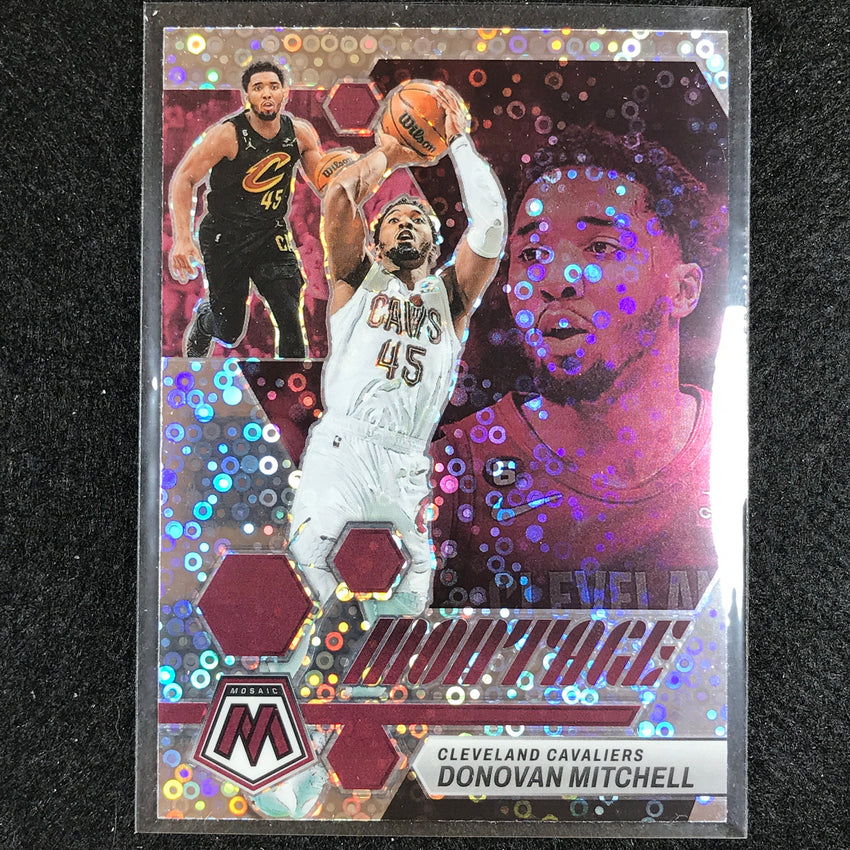 2022-23 Mosaic Donovan Mitchell Montage Fast Break Silver Disco No 7
