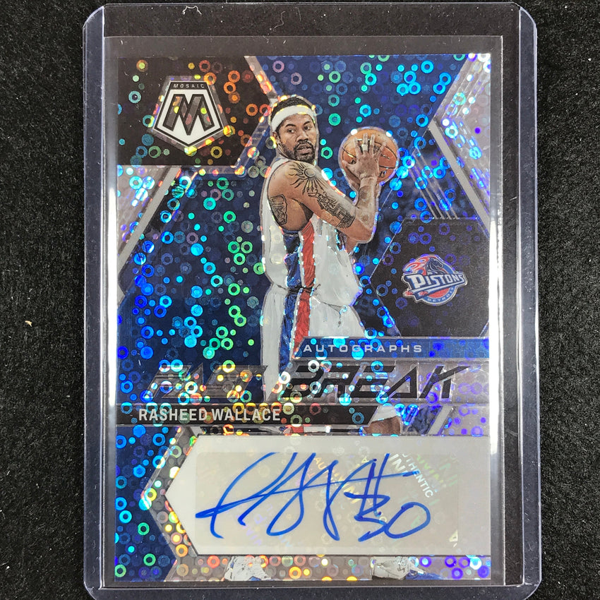 2022-23 Mosaic Rasheed Wallace Fast Break Auto Silver Disco No Wal