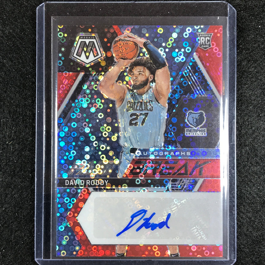 2022-23 Mosaic David Roddy Fast Break Rookie Auto Red Disco 38/49