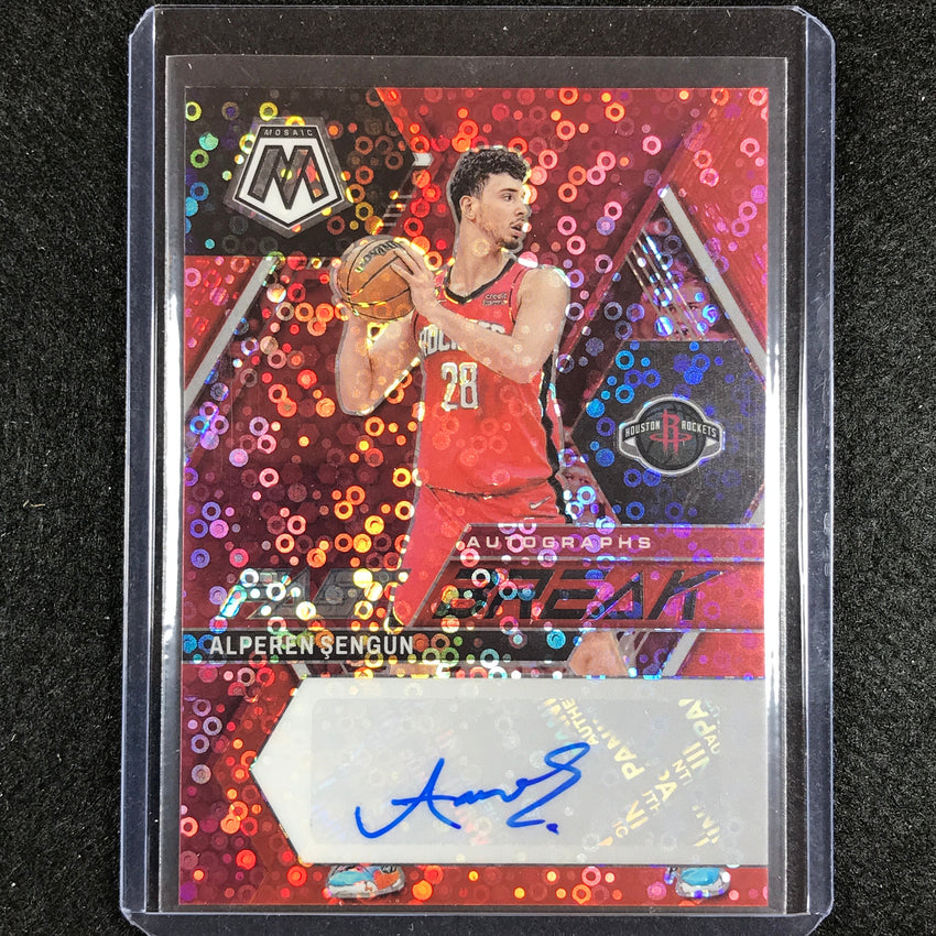2022-23 Mosaic Alperen Sengun Fast Break Auto Red Disco 23/49