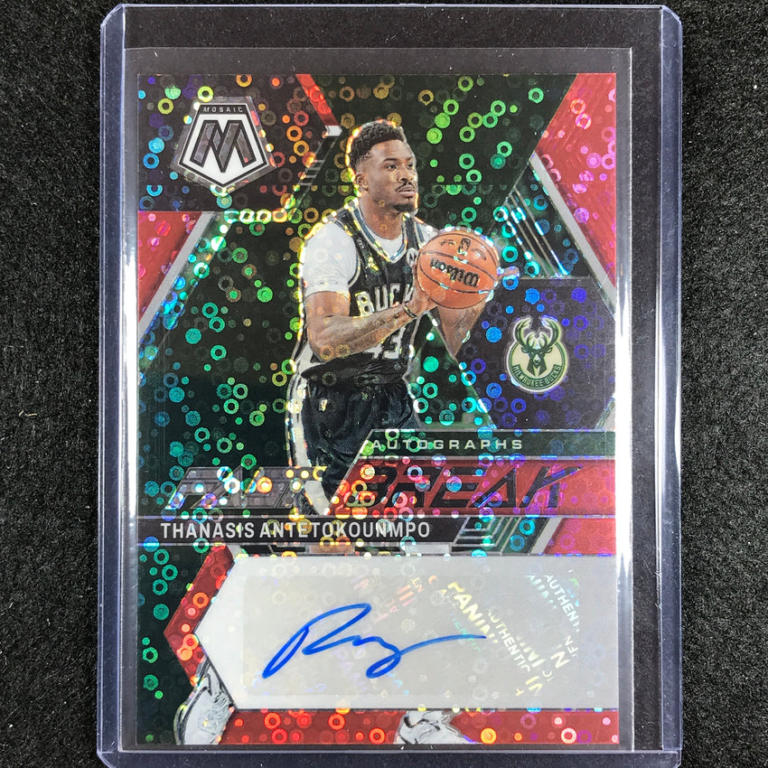 2022-23 Mosaic Thanasis Antetokounmpo Fast Break Auto Red Disco 18/49