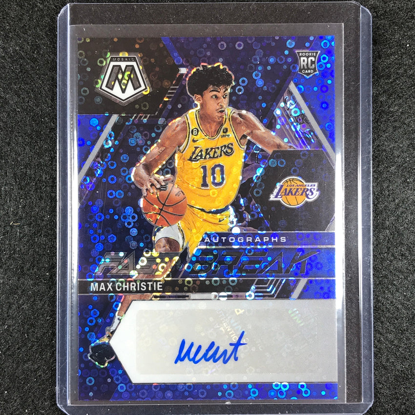 2022-23 Mosaic Max Christie Fast Break Rookie Auto Blue Disco 23/25