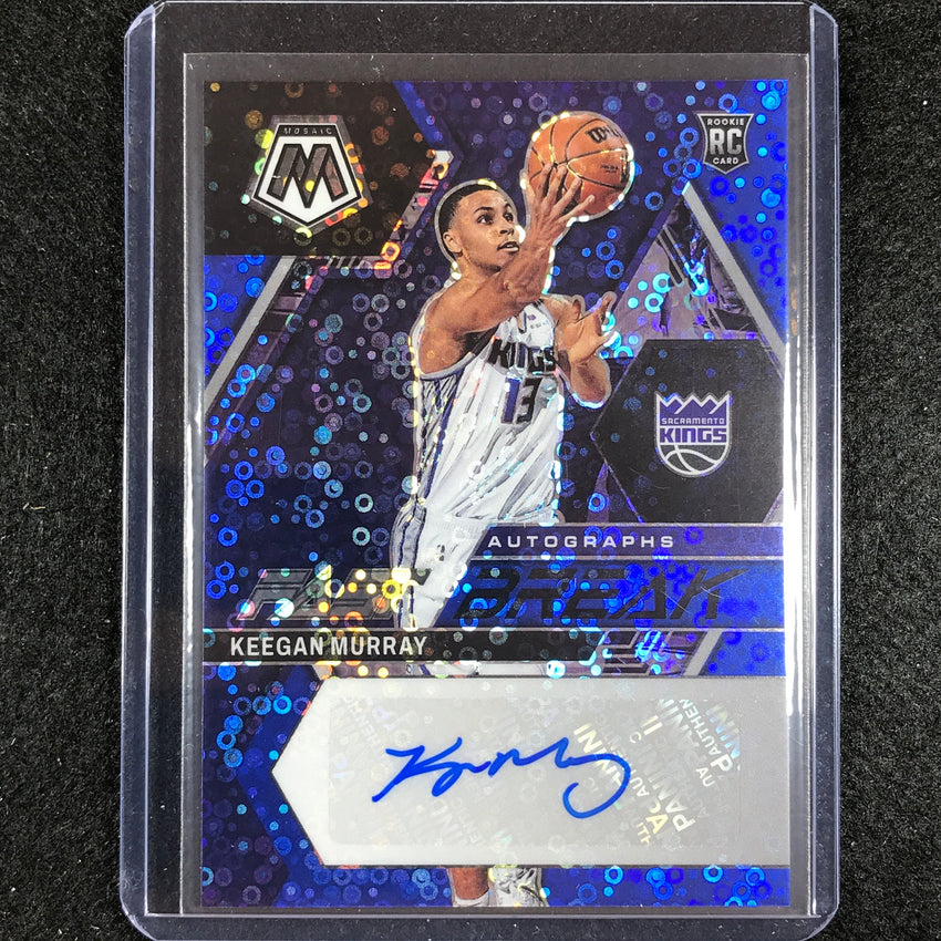 2022-23 Mosaic Keegan Murray Fast Break Rookie Auto Blue Disco 20/25