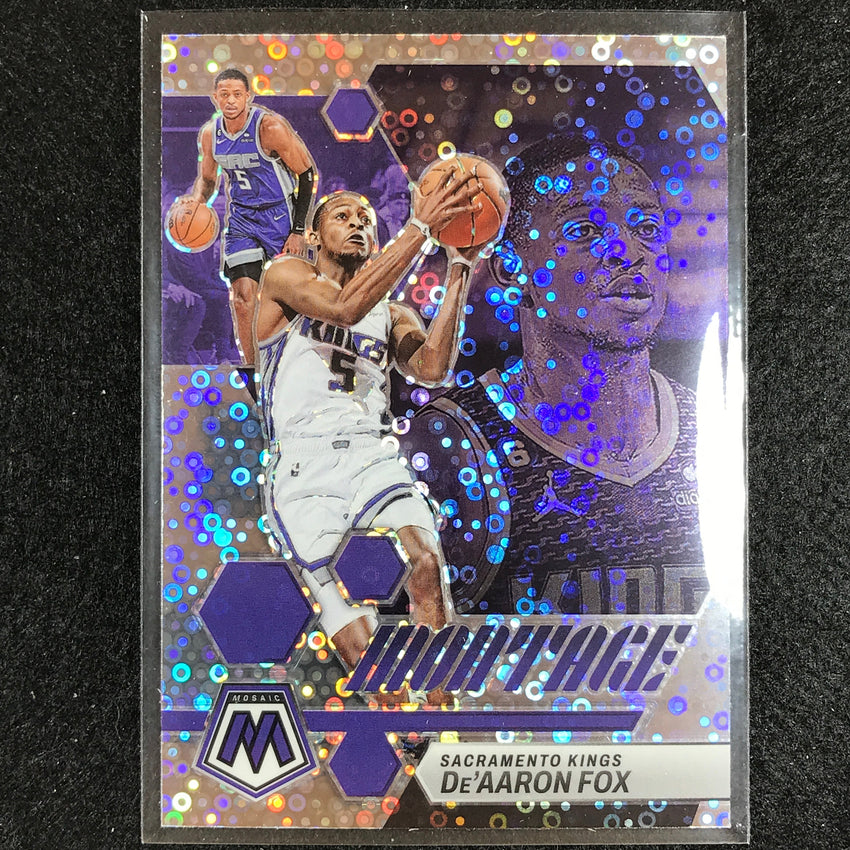 2022-23 Mosaic Deaaron Fox Montage Fast Break Silver Disco No 16