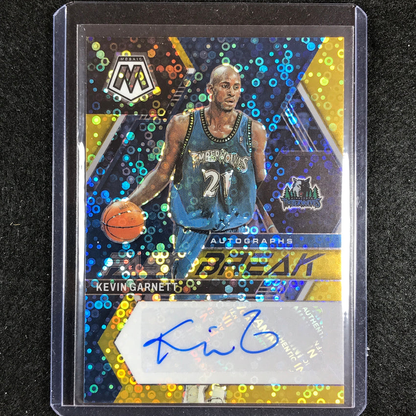 2022-23 Mosaic Kevin Garnett Fast Break Auto Gold Disco 10/10