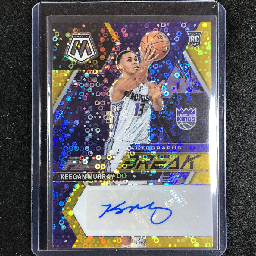 2022-23 Mosaic Keegan Murray Fast Break Rookie Auto Gold Disco 4/10