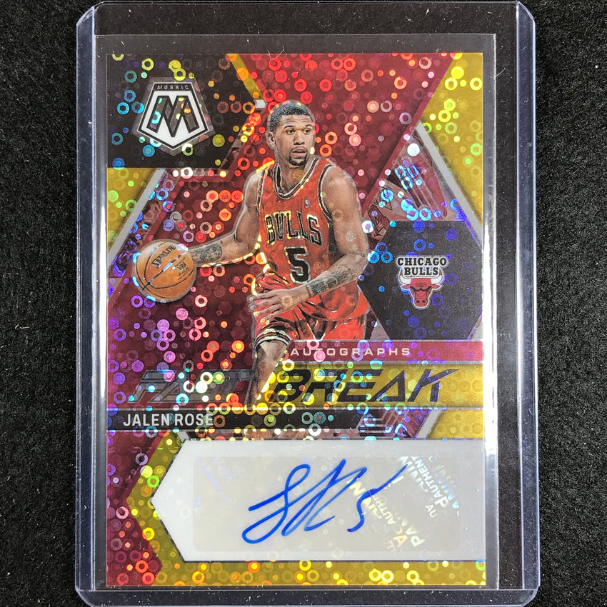 2022-23 Mosaic Jalen Rose Fast Break Auto Gold Disco 8/10