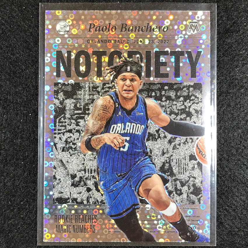 2022-23 Mosaic Paolo Banchero Notoriety Rookie Fast Break Silver Disco No 6