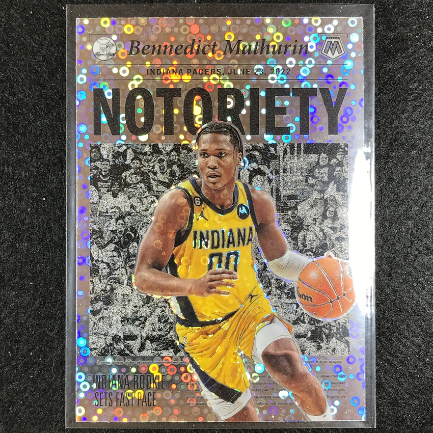 2022-23 Mosaic Bennedict Mathurin Notoriety Rookie Fast Break Silver Disco No 8