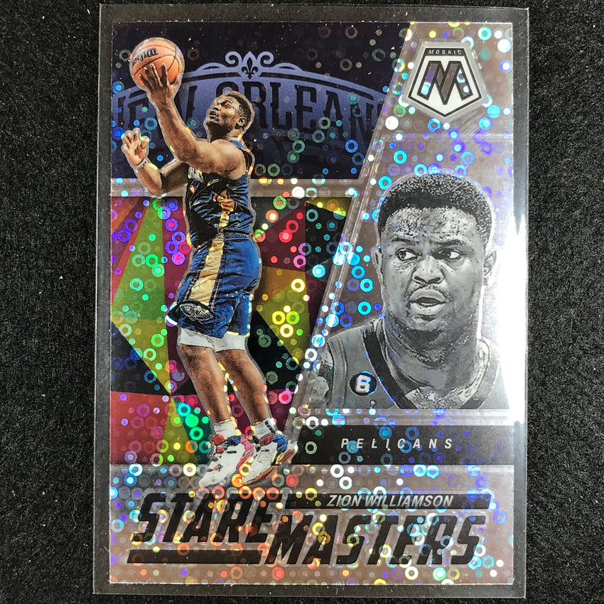 2022-23 Mosaic ZION WILLIAMSON Stare Masters Fast Break Silver Disco #1