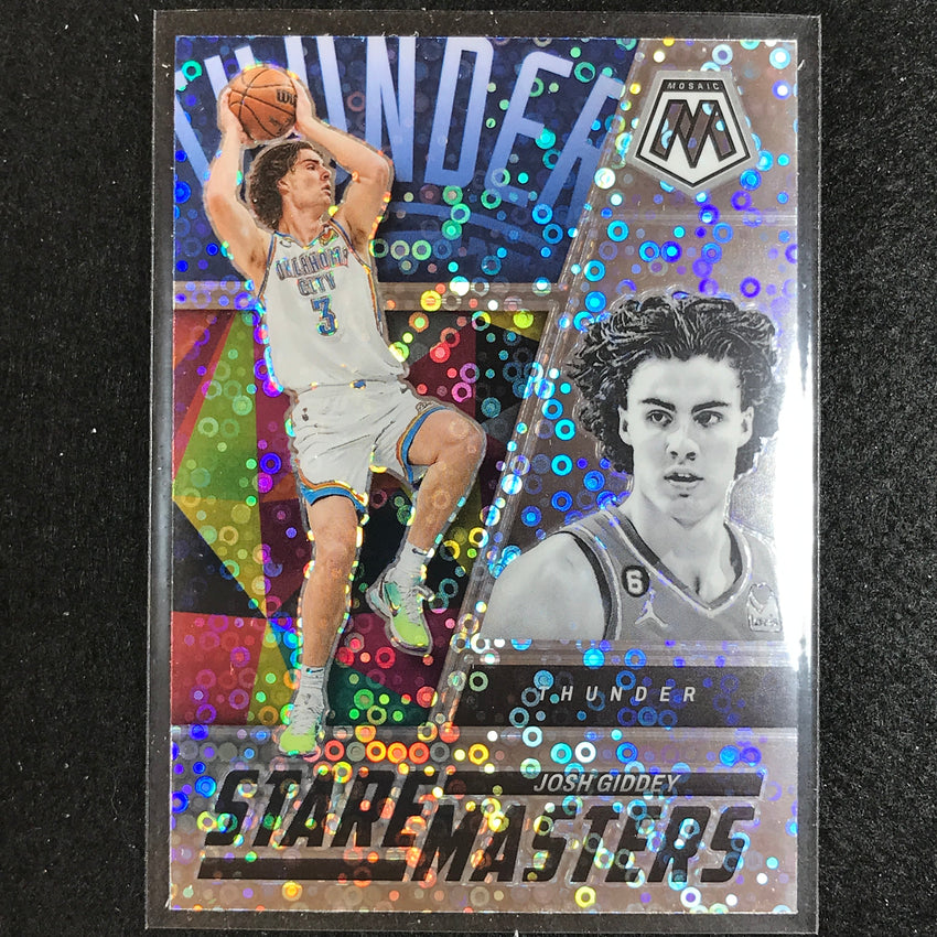 2022-23 Mosaic Josh Giddey Stare Masters Fast Break Silver Disco No 15